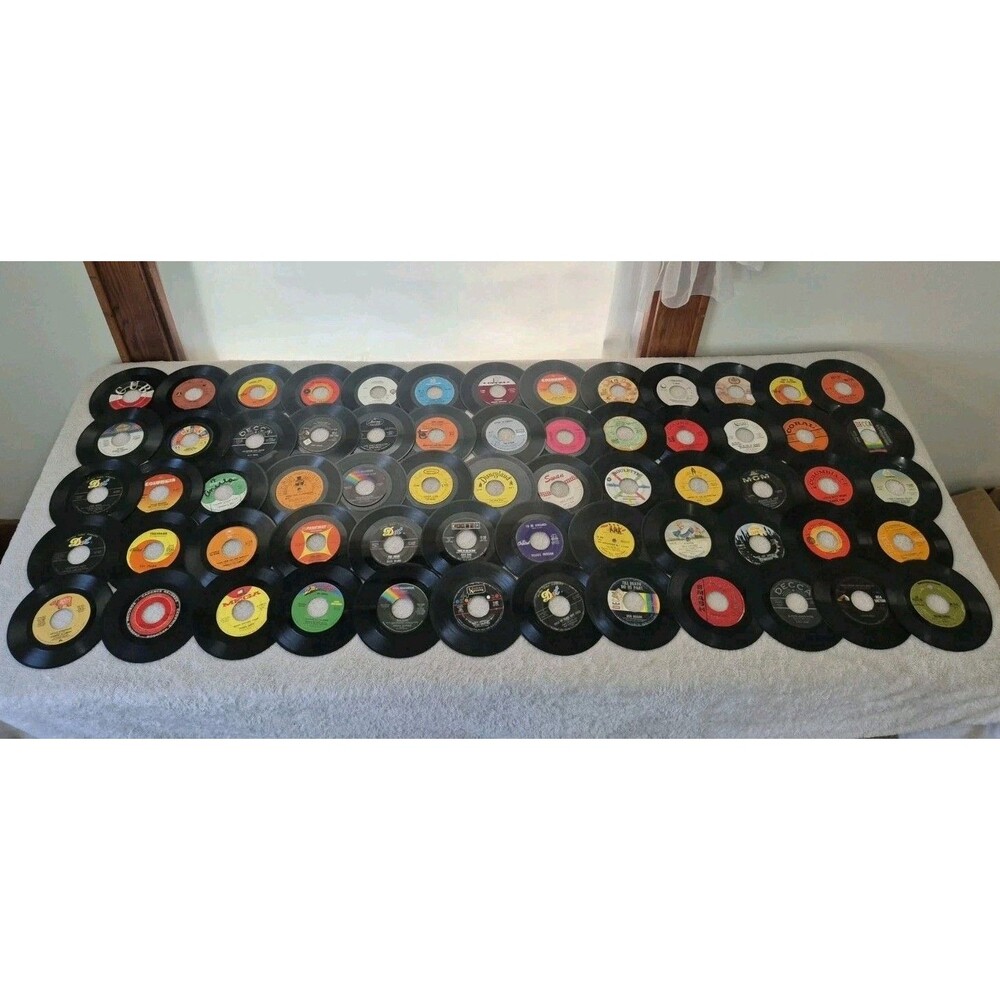 Vintage 45 RPM Vinyl Record Lot Country Oldies Patsy Cline Glen Campbell
